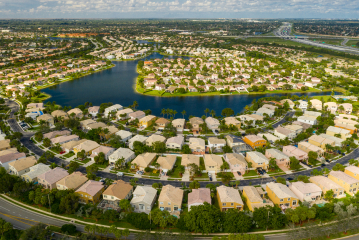 aerial view of homes in Florida